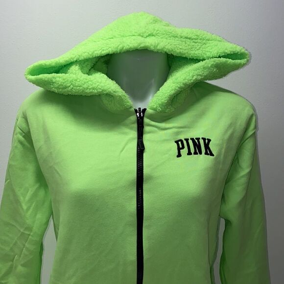 VICTORIA SECRET PINK REVERSIBLE SHERPA LINED FULL-ZIP NEW - Picture 11 of 11